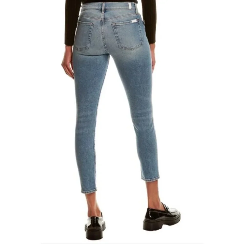 NWT 7 For All Mankind ankle skinny denim jeans 23 - Picture 2 of 9